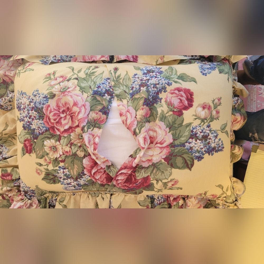 Y2K Martha Stewart Queen Size Bed Skirt And 2 Standard Shams 3pcs - Picture 12 of 13